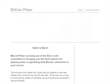 Tablet Screenshot of bitcoinpoker.net